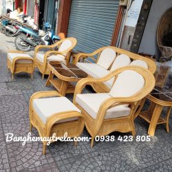 Bàn ghế sofa mây phòng khách cao cấp