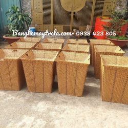 Rổ mây trưng bày trái cây