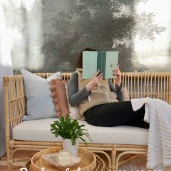 Ghế sofa mây phòng khách đơn giản hiện đại