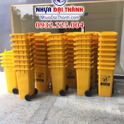 Thùng rác 120L nhựa HDPE nguyên sinh ( Nhiều màu)