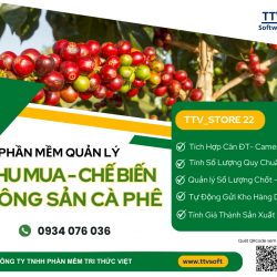 Phần mềm thu mua, tính quy chuẩn Hồ Tiêu, Cà Phê và kho Phân bón