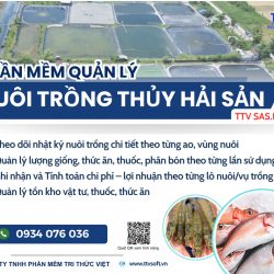 Phần mềm quản lý chi phí và tính giá thành nuôi trồng thủy sản