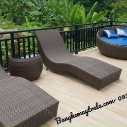 Ghế tắm nắng mây nhựa
