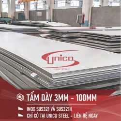 UNICO chuyên cung cấp tấm inox sus321