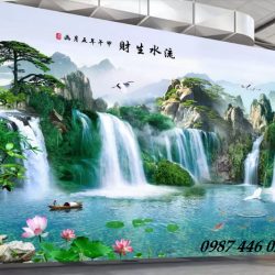Gạch tranh 3d phòng khách đẹp