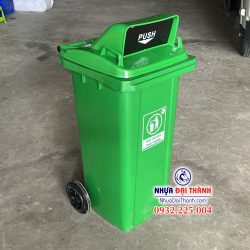 Thùng rác 120L nắp hở -Màu Xanh lá