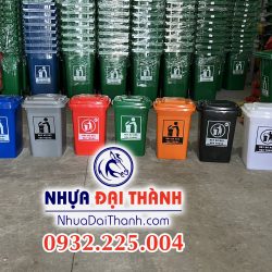 Thùng rác 60L nhựa dẻo đủ màu tiện dụng