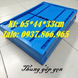 Thùng nhựa gấp gọn tiết kiệm diện tích, thùng nhựa đặc xếp gọn
