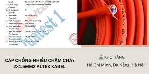 Cáp chống nhiễu chậm cháy 2x1.5mm2 Altek Kabel Đà Nẵng, Hà Nội, Hồ Chí Minh