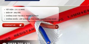 Cáp chống cháy chống nhiễu 2x1.0mm2 Altek Kabel sẵn hàng Đà Nẵng, Hà Nội,Gia Lai