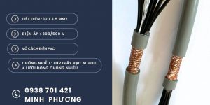 Cáp điều khiển chống nhiễu 10x1.5mm2 hàng sẵn kho Khánh Hòa, Ninh Thuận, Phú Yên