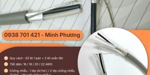 Cáp tín hiệu chống nhiễu 1 Pair 20AWG/20AWGS – Hàng sẵn kho, giá tốt Đà Nẵng