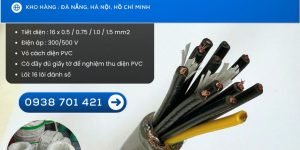 Cáp điều khiển không lưới chống nhiễu 16x1.0mm² – Hàng sẵn kho Đà Nẵng, HN, HCM