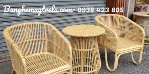 Bàn ghế mây tự nhiên phòng ngủ hiện đại