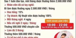 Tuyển NV massage chân lành mạnh làm khu vực TPHCM