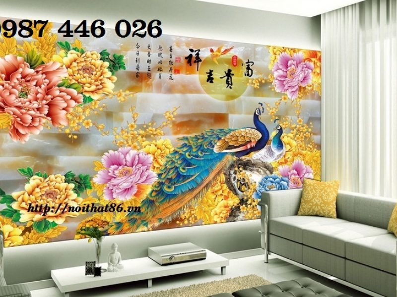 tranh-chim-cong-gach-tranh-op-tuong-3d