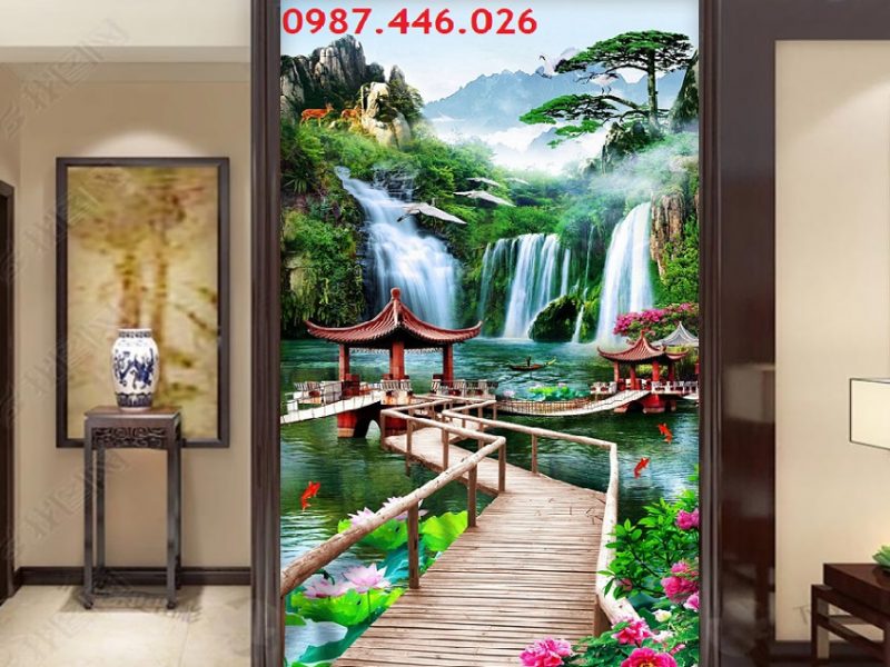 tranh-gach-men-thac-nuoc-chim-co