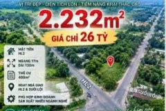 Bán đất 2.232m² mặt tiền HL2, Củ Chi