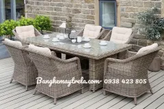 Bàn ghế ăn đan dây nhựa tại Hà Nội