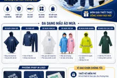 Áo mưa in logo quảng bá thương hiệu tại Gò Vấp, TP.HCM