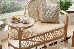 Bàn ghế uống trà mây cho không gian sống tại TP.HCM