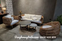 Bàn ghế sofa tổ yến đan mây nhựa tại TP. Hồ Chí Minh