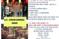 Nhà hàng Q1 tuyển quản lý và nhân viên phục vụ