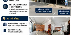 Mặt tiền lô góc 75m2 tại Bình Tân, giá 8.4 tỷ