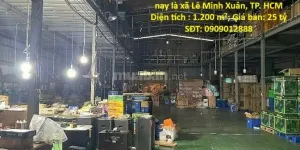 Cần bán kho xưởng 1200m² tại Bình Chánh, TP.HCM