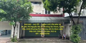 NHÀ ĐẸP – GIÁ TỐT  – CHÍNH CHỦ CẦN BÁN Tại 98-100, Phố Nguyễn Văn Tố, Phường