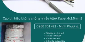 Cáp điều khiển không lưới chống nhiễu 4x1.5mm2 tại Phú Yên, Khánh Hòa