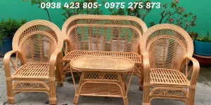 Bàn ghế sofa mây tự nhiên hiện đại