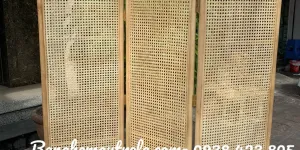 Bình phong mây mắt cáo giá rẻ decor