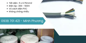 Cáp điều khiển không lưới chống nhiễu 5x0.75mm2 tại TP Hồ Chí Minh