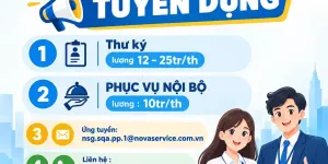 Tuyển dụng Thư ký và Nhân viên phục vụ tại Nova Service, HCM