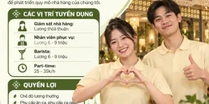 MANI THÁI tuyển giám sát, barista &amp; phục vụ ở HN